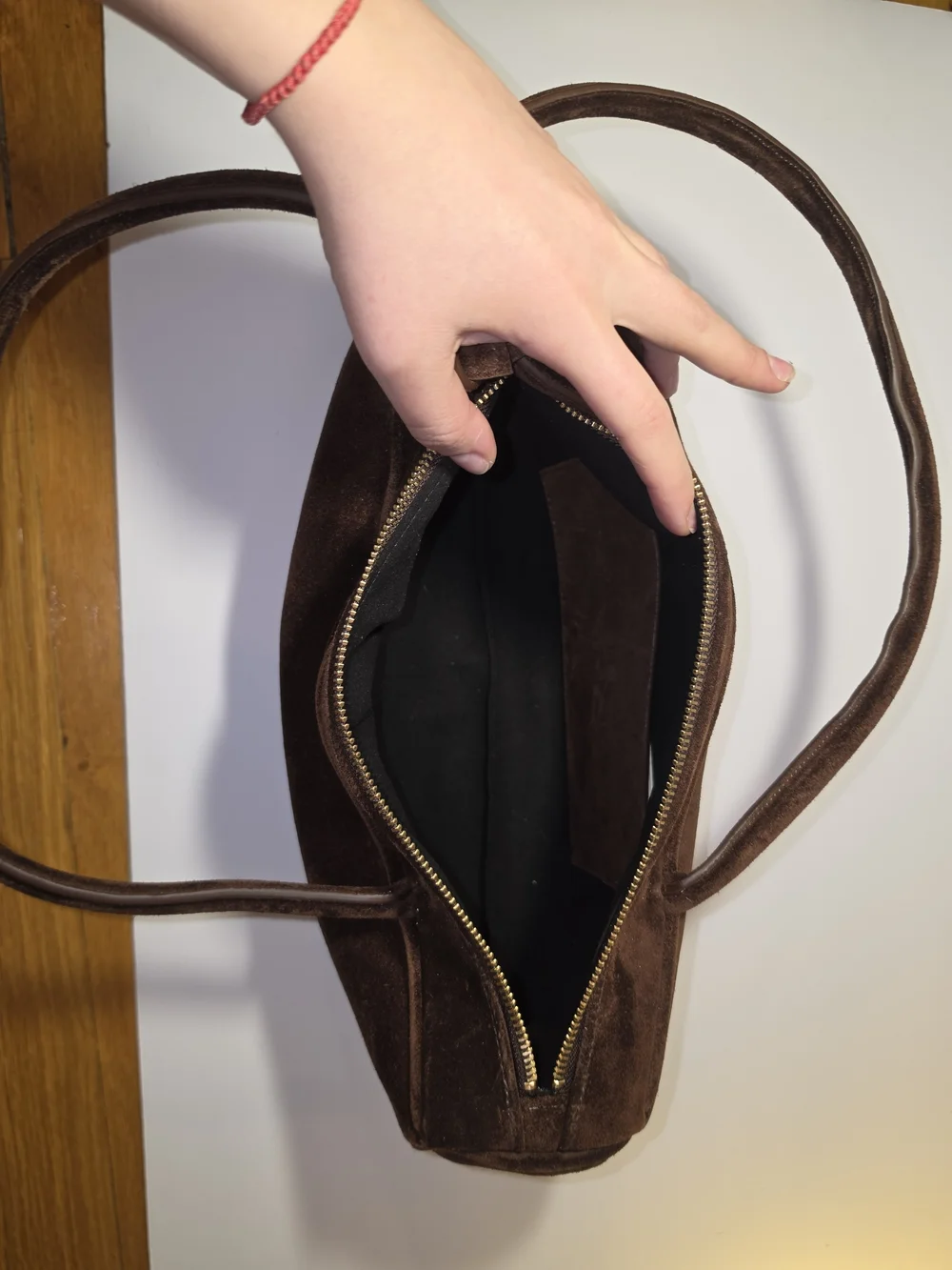 BAGLLET BG203 Brown Emilia Italian Suede Shoulder Bag Ukrainian Designer - Picture 12 of 14